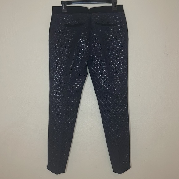 Ted Baker Black Textured Ankle Pants Sz 2 US 6 - Picture 5 of 7
